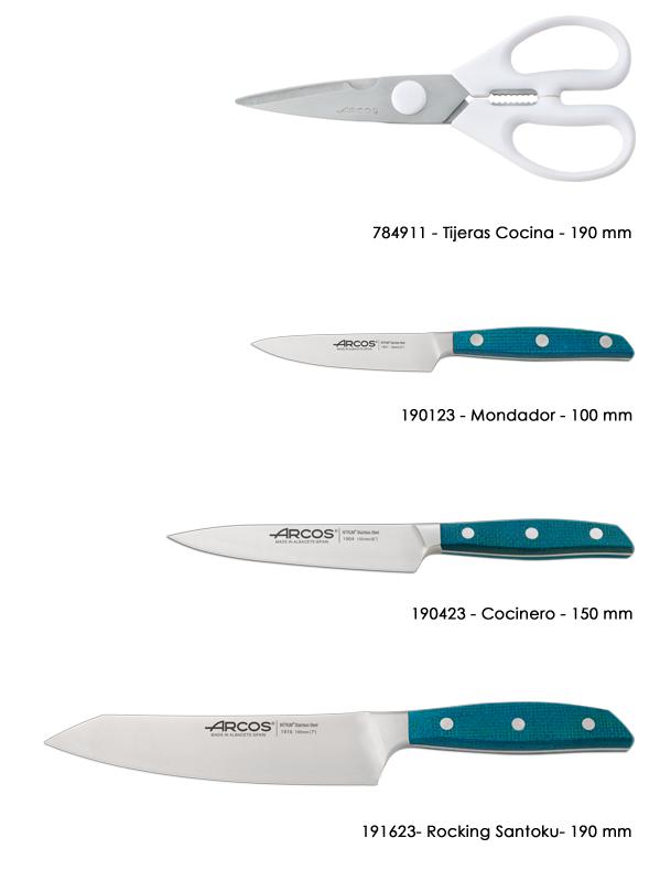 Arcos Taco cozinha Brooklyn 3 facas e tesouras