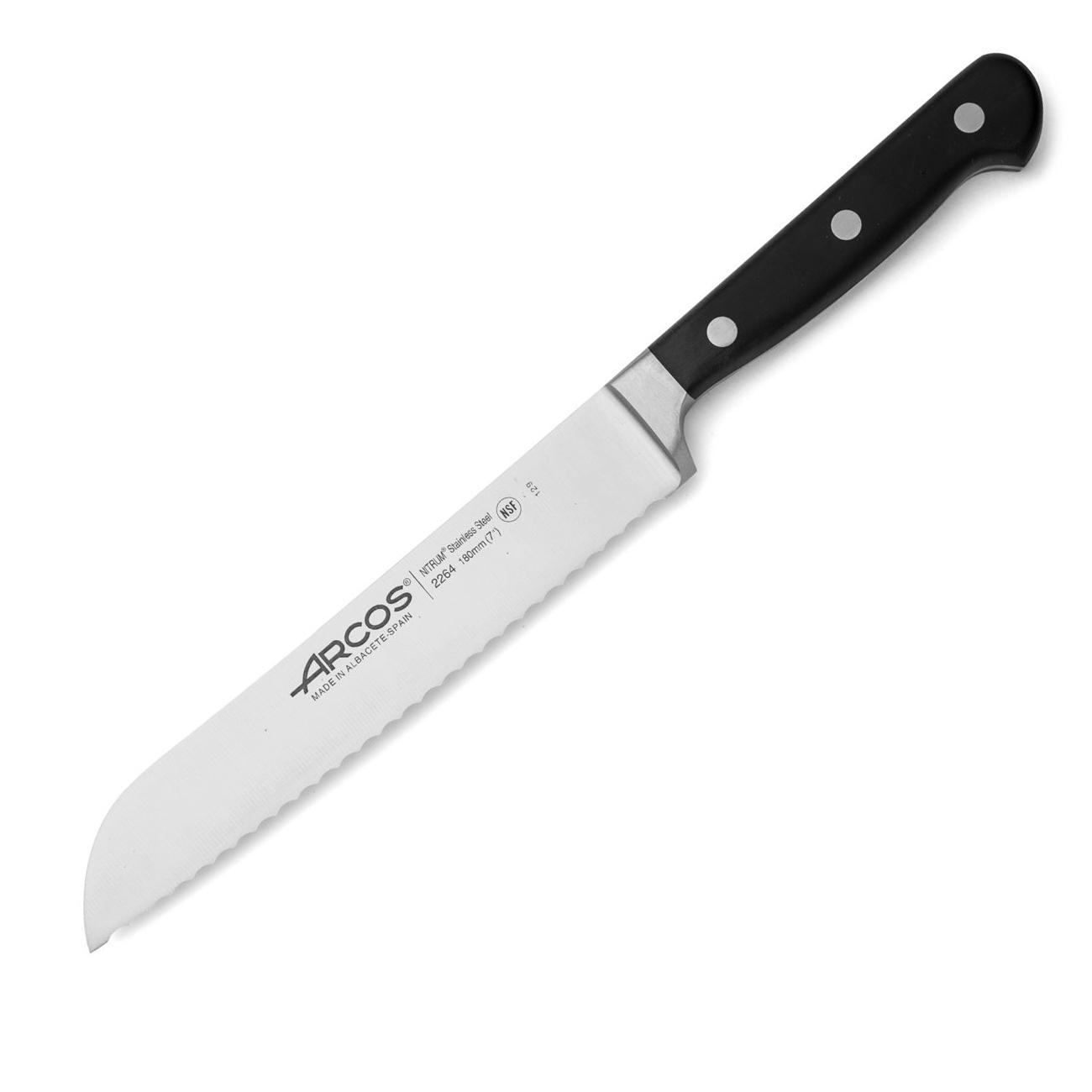 Cuchillo panero con mango de polipropileno negro Arcos Opera