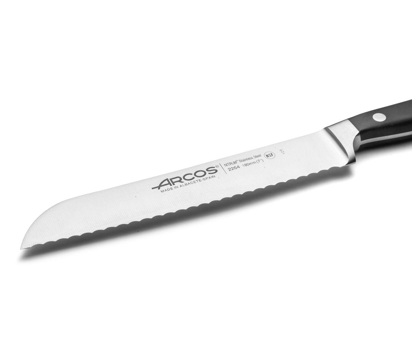 Cuchillo panero con mango de polipropileno negro Arcos Opera