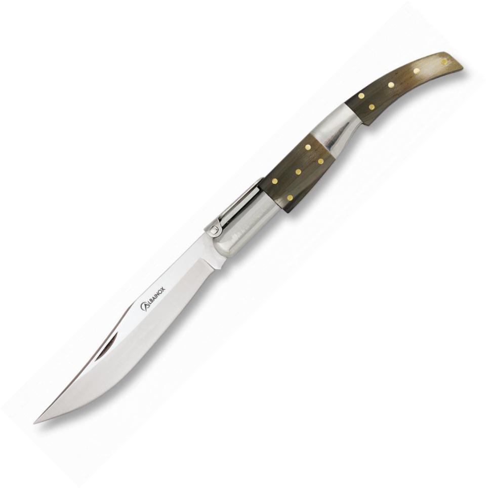 Navaja ARABE CARRACA Nº1 con mango de asta de toro y hoja de acer...