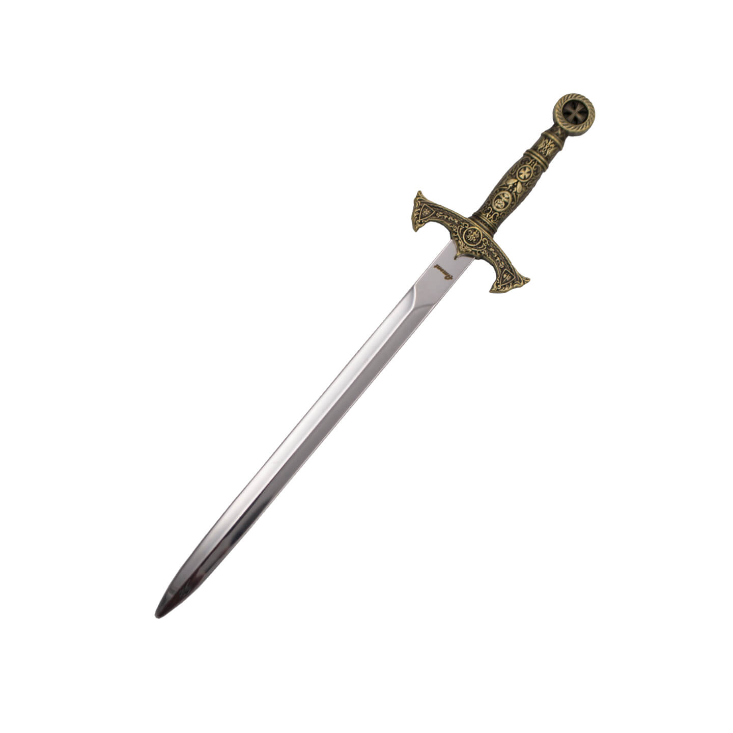 Abrecartas réplica espada templaria bronce decorada