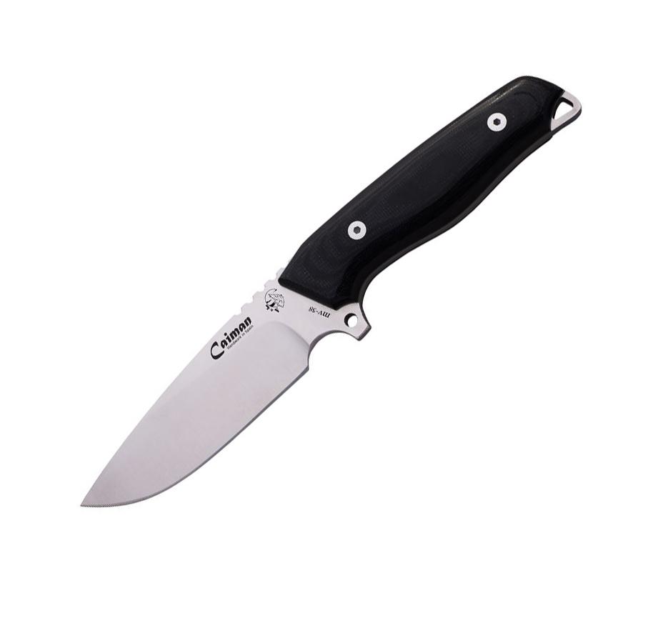 JV Caiman Messer mit schwarzem TRF-Griff und Cordura-Scheide