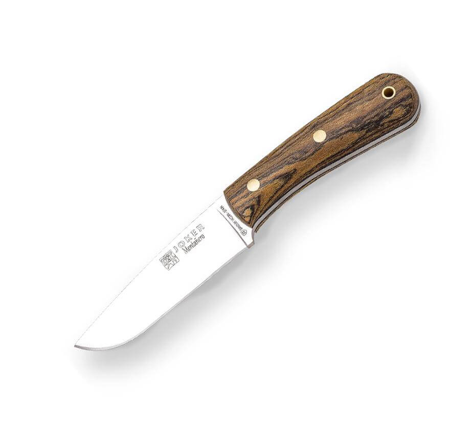 Cuchillo Joker Montañero con mango de madera de bocote con pedern...