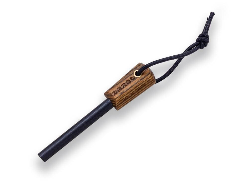 Couteau Joker Montañero avec manche en bois de bocote avec silex