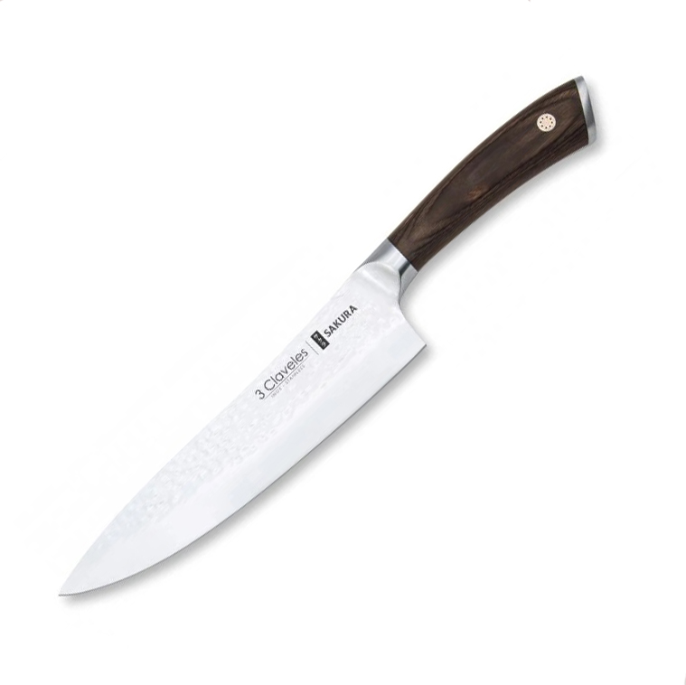 Cuchillo cocina 3 Claveles Sakura con mango de madera de pakka y ...