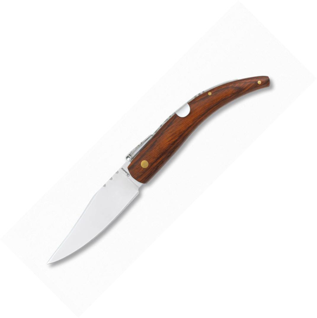 Couteau de poche classique avec verrou de billette. Poignée dendu...