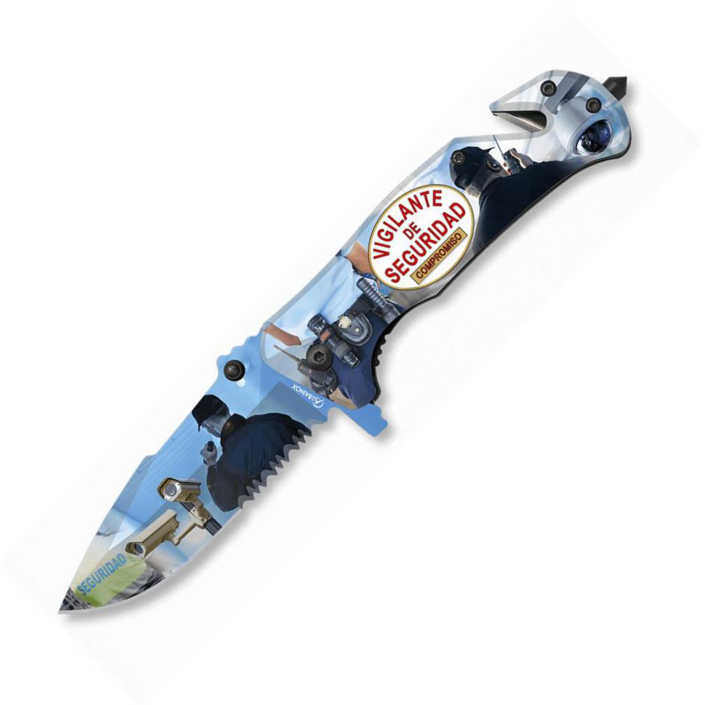 Navaja impresión 3D vigilante de seguridad.