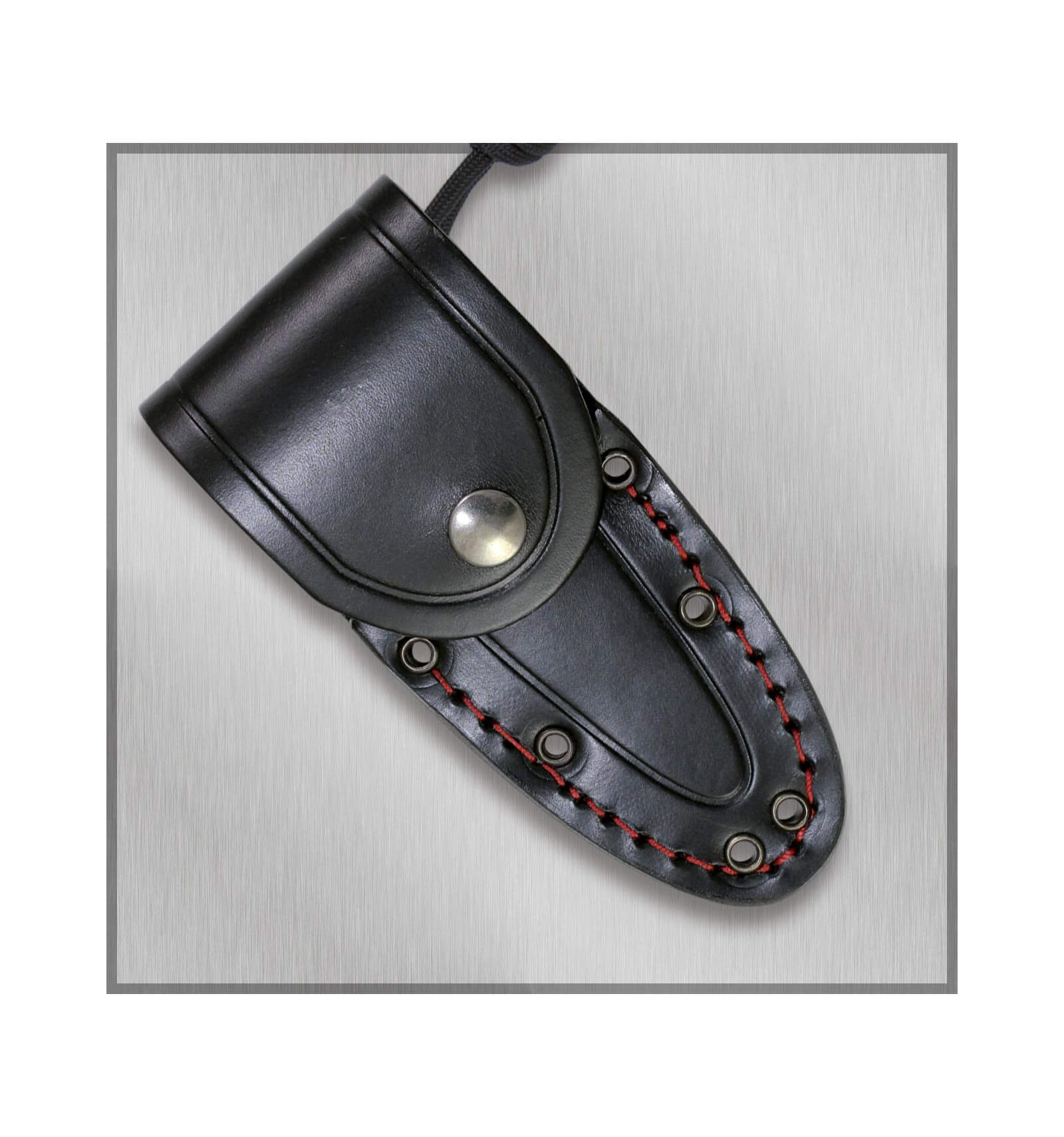 Cuchillo táctico Nieto Chamán micra con mango de madera de cocobolo y hoja de acero Böhler con funda de cuero