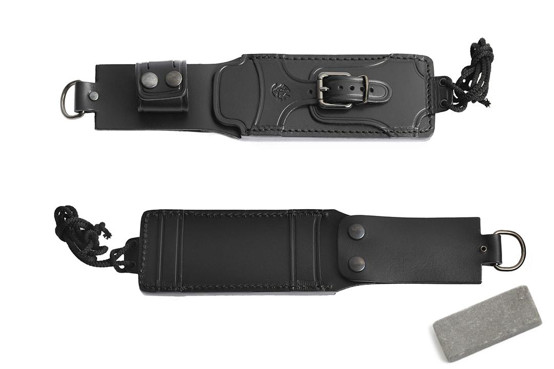 JV BS9 Bushcraftmesser mit Klinge aus Kohlenstoffstahl und Griff aus schwarzem Micarta