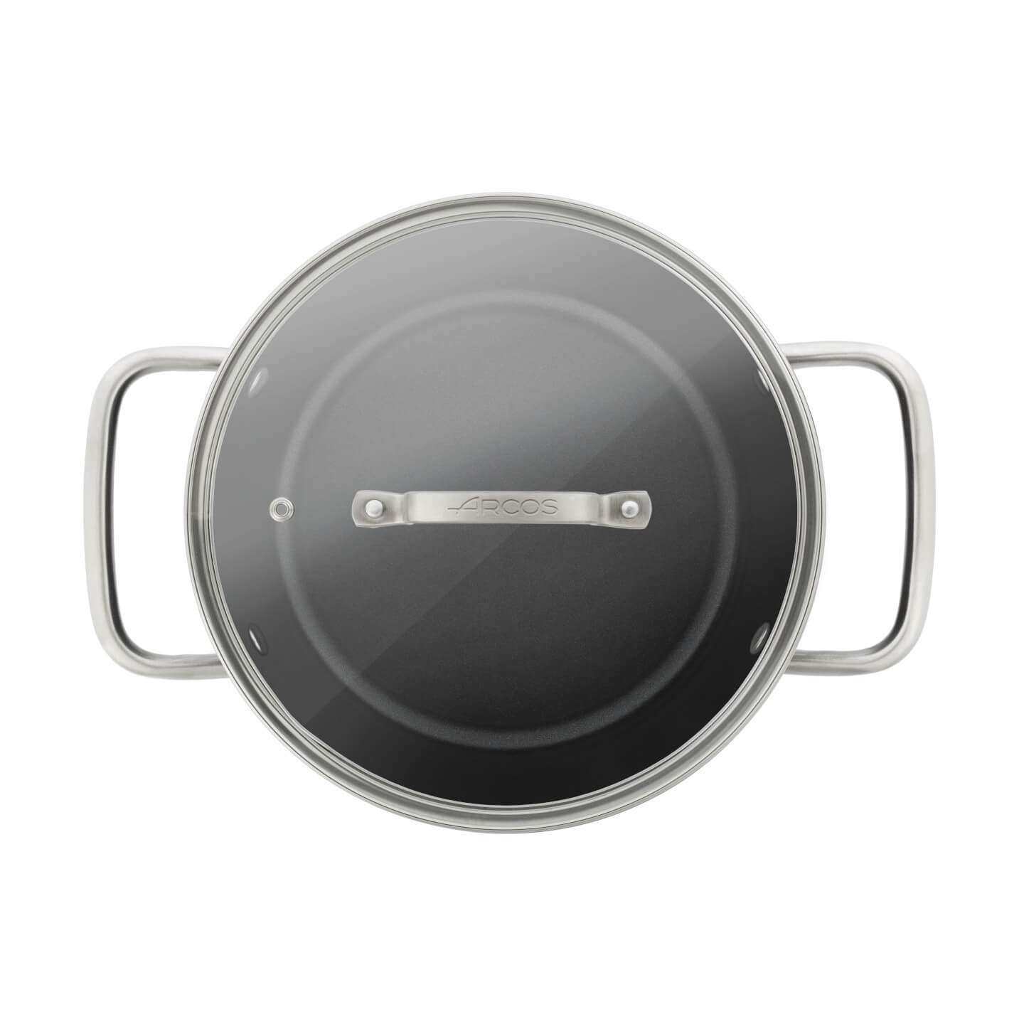 Cacerola antiadherente Samoa 16 cm negra con tapa