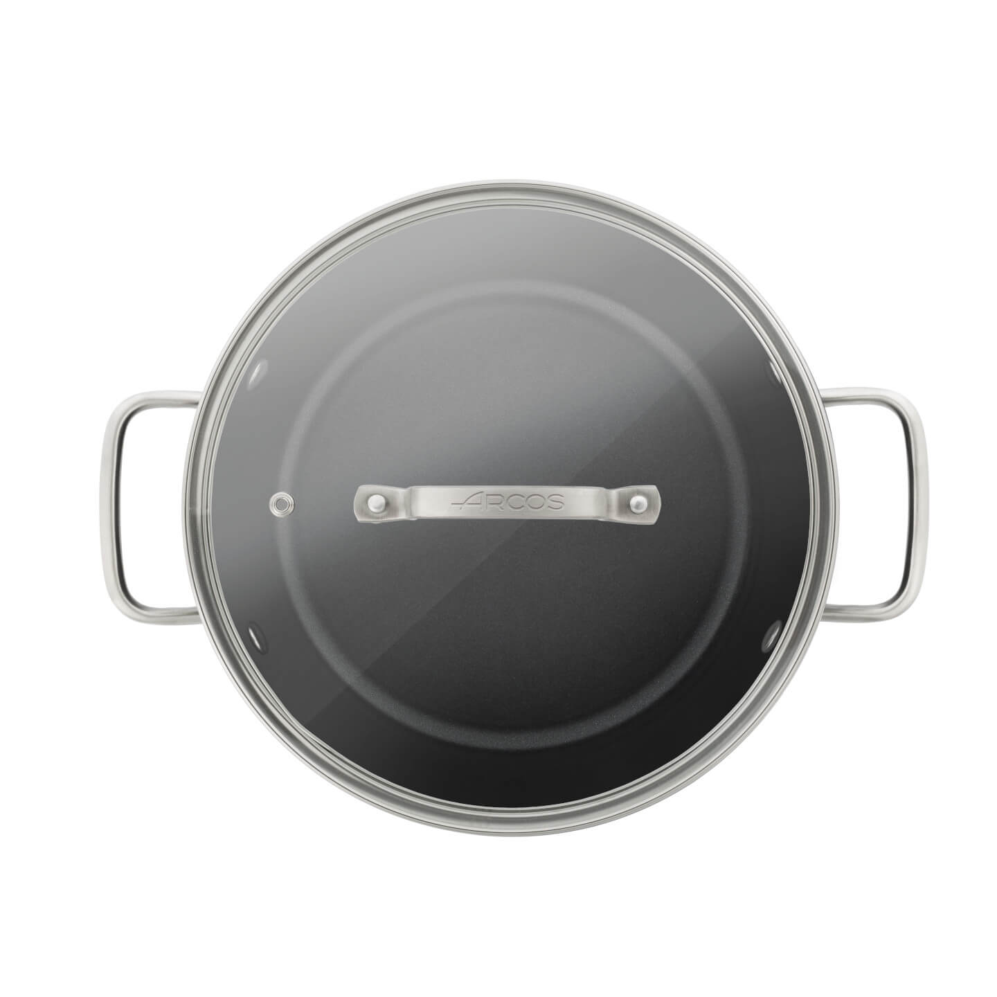 Cacerola antiadherente Samoa 24 cm negra con tapa