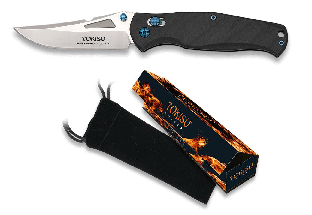 Navaja TOKISU, con hoja de 8.20 cm y mango de G10 Negro