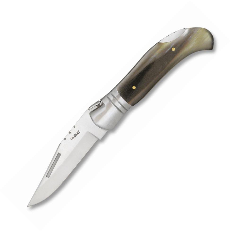 Navaja LAGUIOLE-CAZA de Albainox con mango de asta de toro y hoja...
