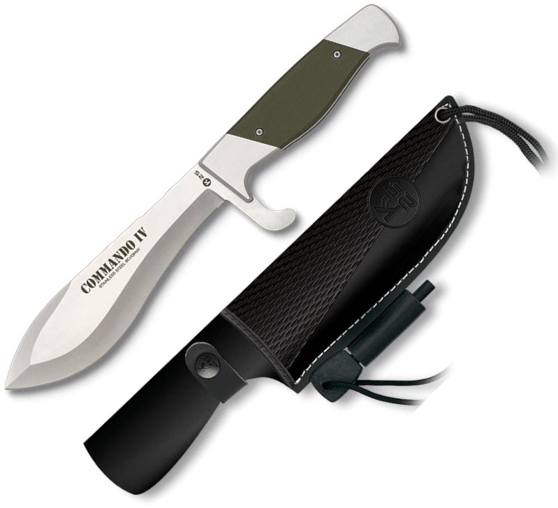 Cuchillo COMANDO IV, con hoja de 14.50 cm y mango de acero y G10 ...