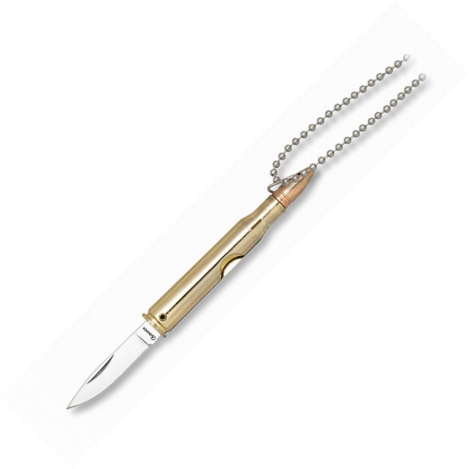 Couteau de poche Albainox bullet avec pendentif, manche en zinc, ...