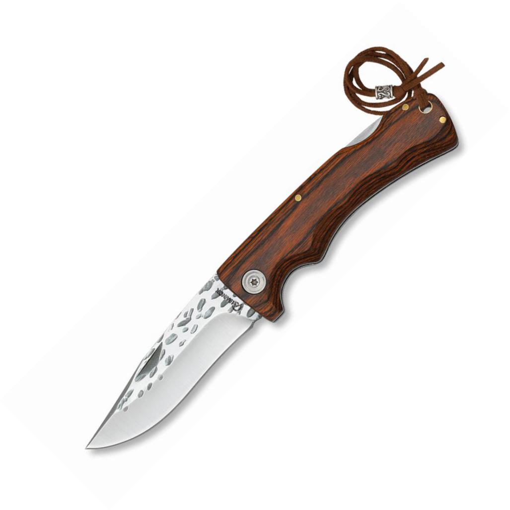 Couteau de poche Albainox avec manche en stamina rouge, cordon en...