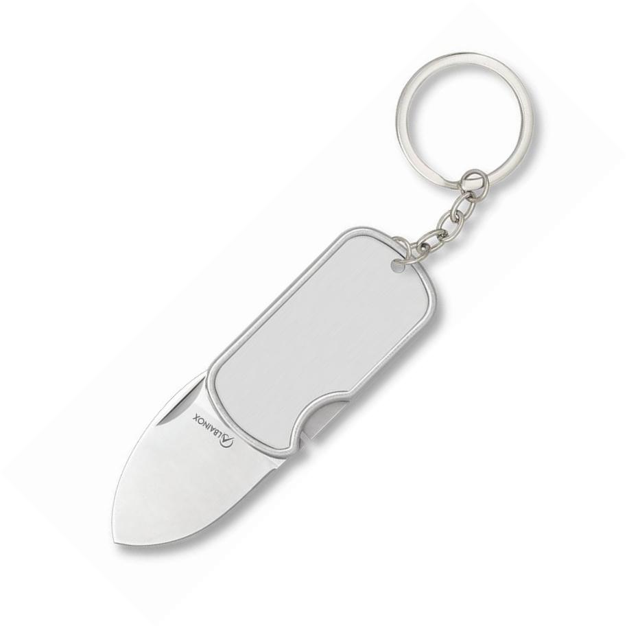 Canif Albainox Dog Tag, porte-clés et lame de 4 cm