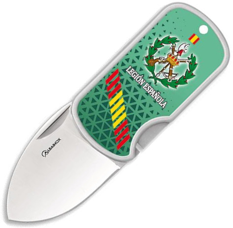 Navaja 3D Legión Española, con clip y hoja de 4 cm