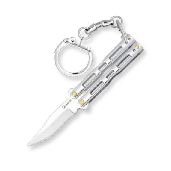 Navaja Abanico llavero Albainox cromado. Hoja de 4 cm