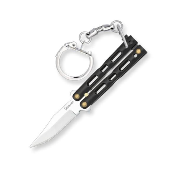 Navaja Abanico llavero Albainox negro. Hoja de 4 cm