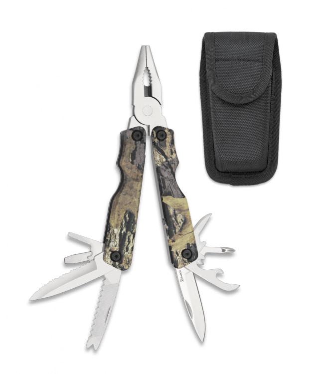 Albainox Mehrzweckzange mit elf Werkzeugen, Camouflage-Aluminiumg...