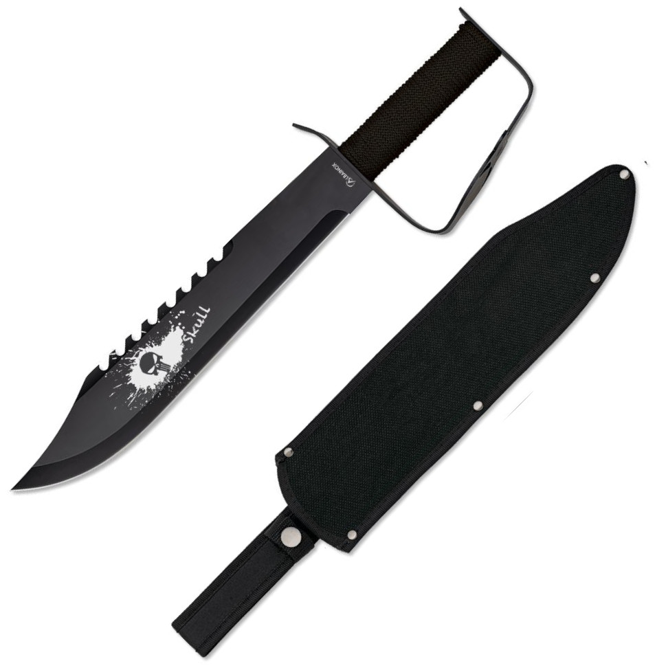 Cuchillo táctico Skull de Albainox con hoja de 35,4 cm