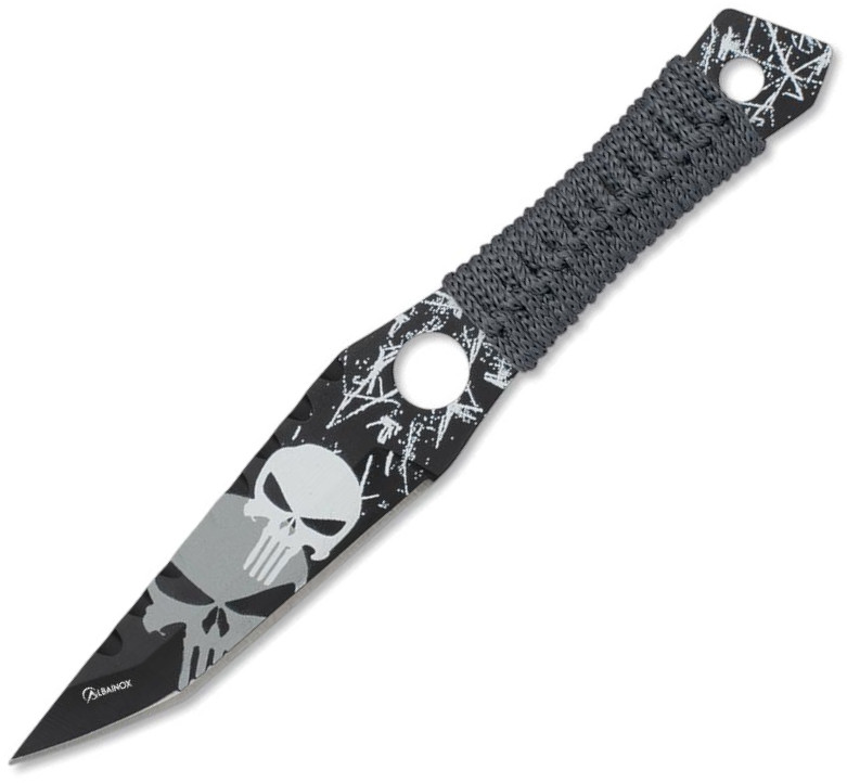 Set de tres piezas de cuchillos lanzadores de calaveras de Albain...