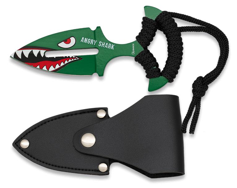 Couteau ALBAINOX Skinner Angry shark avec lame de 6,5 cm