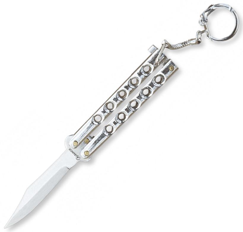 Navaja Albainox llavero mariposa con hoja de 6 cm y mango de zama...