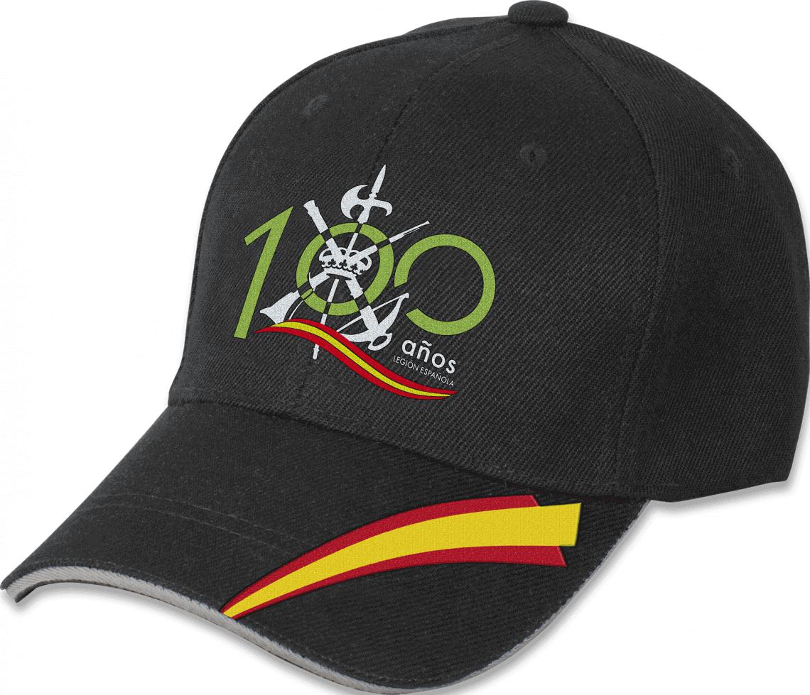 Gorra del 100 Aniversario de la Legión Española, ajustable con he...