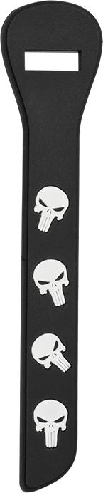 Tirador de cremallera Calavera en blíster de 3 unidades