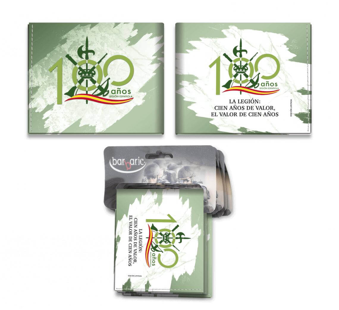 Cartera de polipiel impresa con el 100 aniversario de la Legión E...
