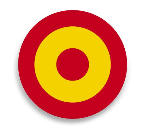 Adhesivo de gota de cera con diana de los colores de España, 2 cm...