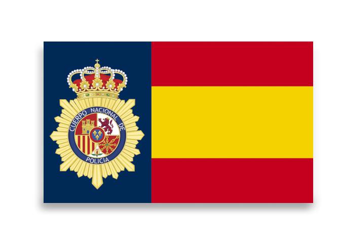 Adhesivo grande CNP España longitud de 45 mm y anchura de 27 mm