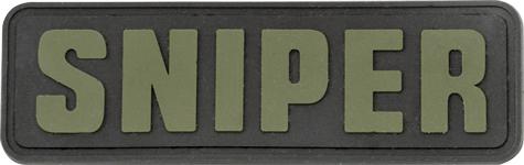 Parche de goma con la palabra Sniper