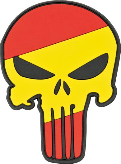 Parche con velcro de calavera con los colores de España 6,6 x 9 c...