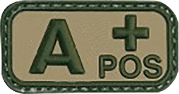 Parche de goma con velcro grupo sanguíneo A positivo
