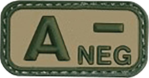Parche de goma del grupo sanguíneo A negativo