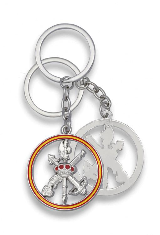 Llavero de la Legión Española de color plateado