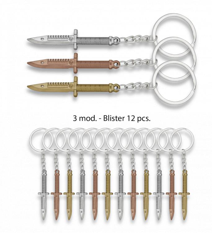 Surtido de llaveros con forma de cuchillo táctico de 3 modelos, b...