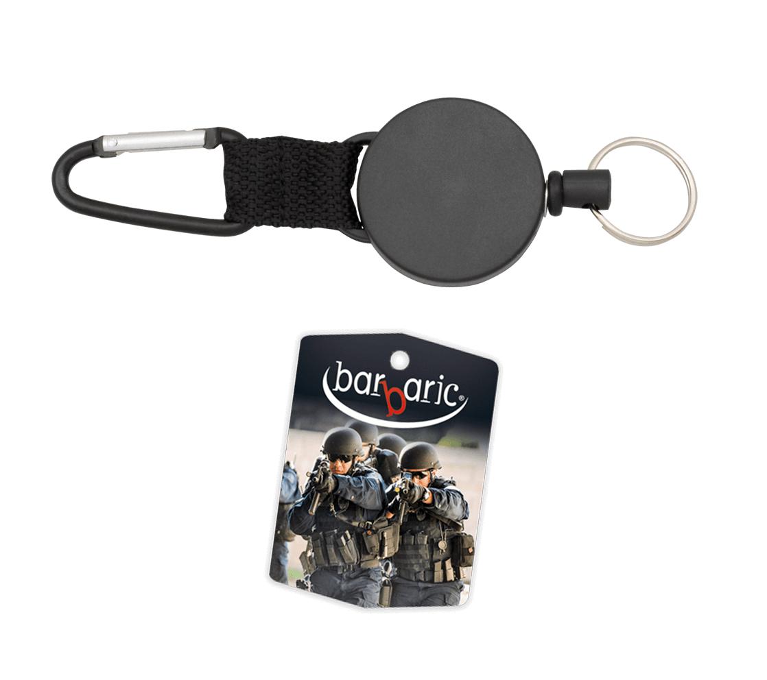 Llavero PVC extensible con mosquetón, longitud máxima de 70 cm