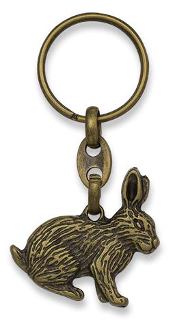 Llavero con forma de liebre con 13 gramos de peso