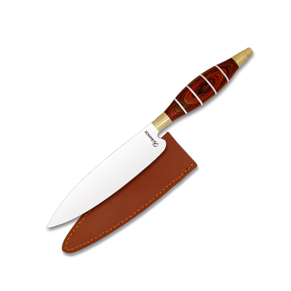 Cuchillo Canario con hoja de 15 cm y mango de estamina y latón