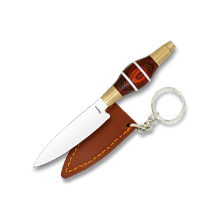 Cuchillo Canario con hoja de 5.5 cm y mango de estamina y latón