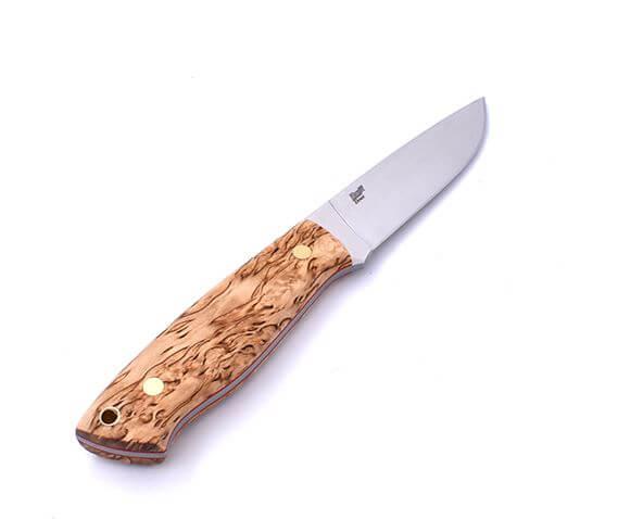 Cuchillo de Bushcraft Brisa Trapper 95 flat con mango de madera e...