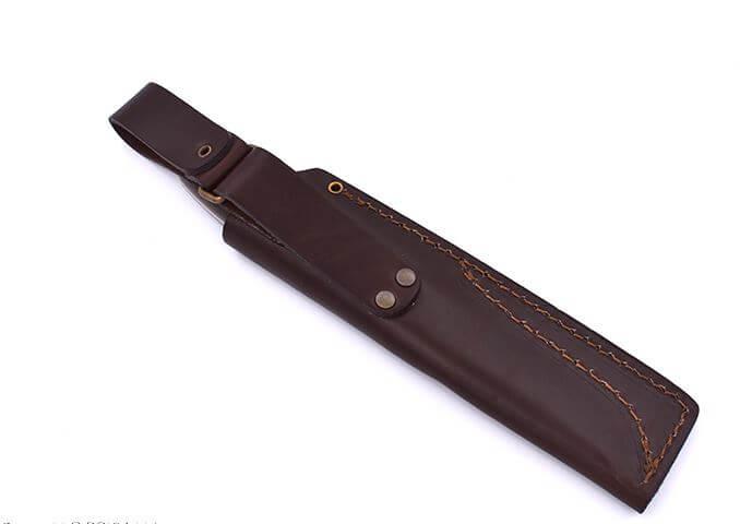 Brisa Trapper 115 Scandi-Messer mit grünem Micarta-Griff mit Elmax-Stahl und Bushcraft-Scheide