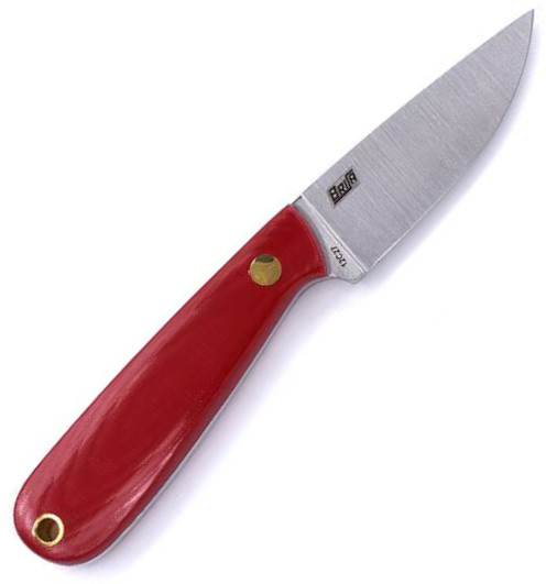 Cuchillo de cuello Brisa Necker 70 micarta roja con funda multipo...