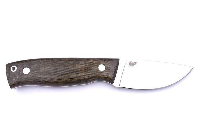 Cuchillo Brisa Skinner 90 Flat con acero Elmax y micarta verde