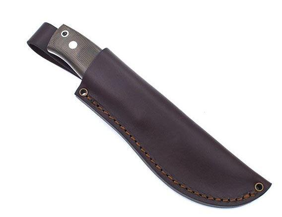 Cuchillo Brisa Skinner 90 Flat con acero Elmax y micarta verde