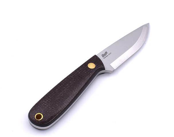 Cuchillo de cuello Brisa Necker 70 Scandi con mango de micarta bi...